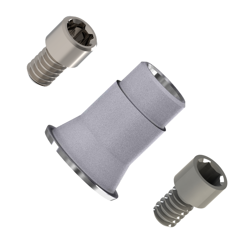 Ti Base / Coping on Standard MUA (RP) with Blasted Surface, Non-Engaging with Your Choice of Screw